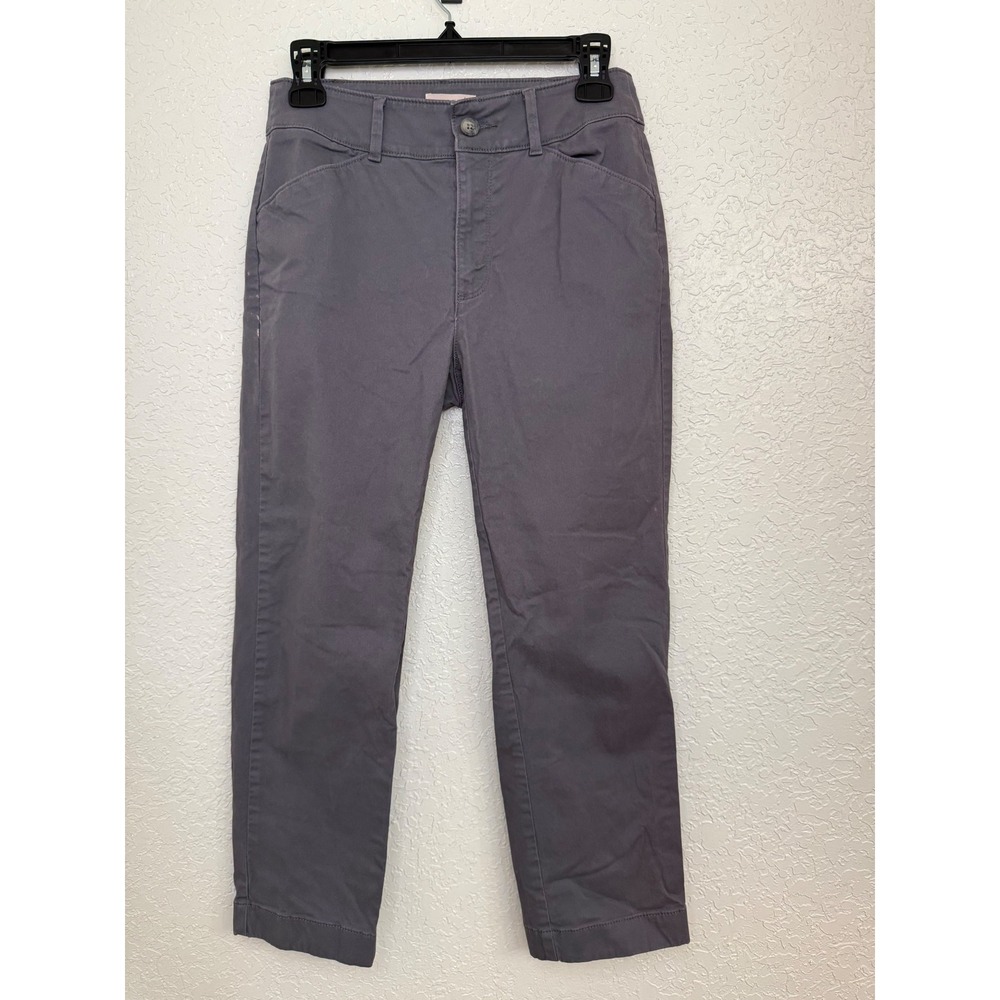 LOFT Outlet Petite Straight Crop Pants Gray Women's Trousers Casual‎
